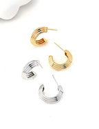 Simple Line Earrings — Sterling Silver, 18K Gold Vermeil | SENLORE
