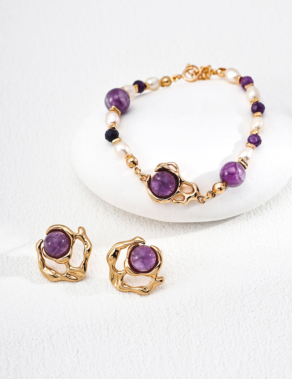 Vintage Amethyst Earrings — 18K Gold Vermeil, amethyst | SENLORE