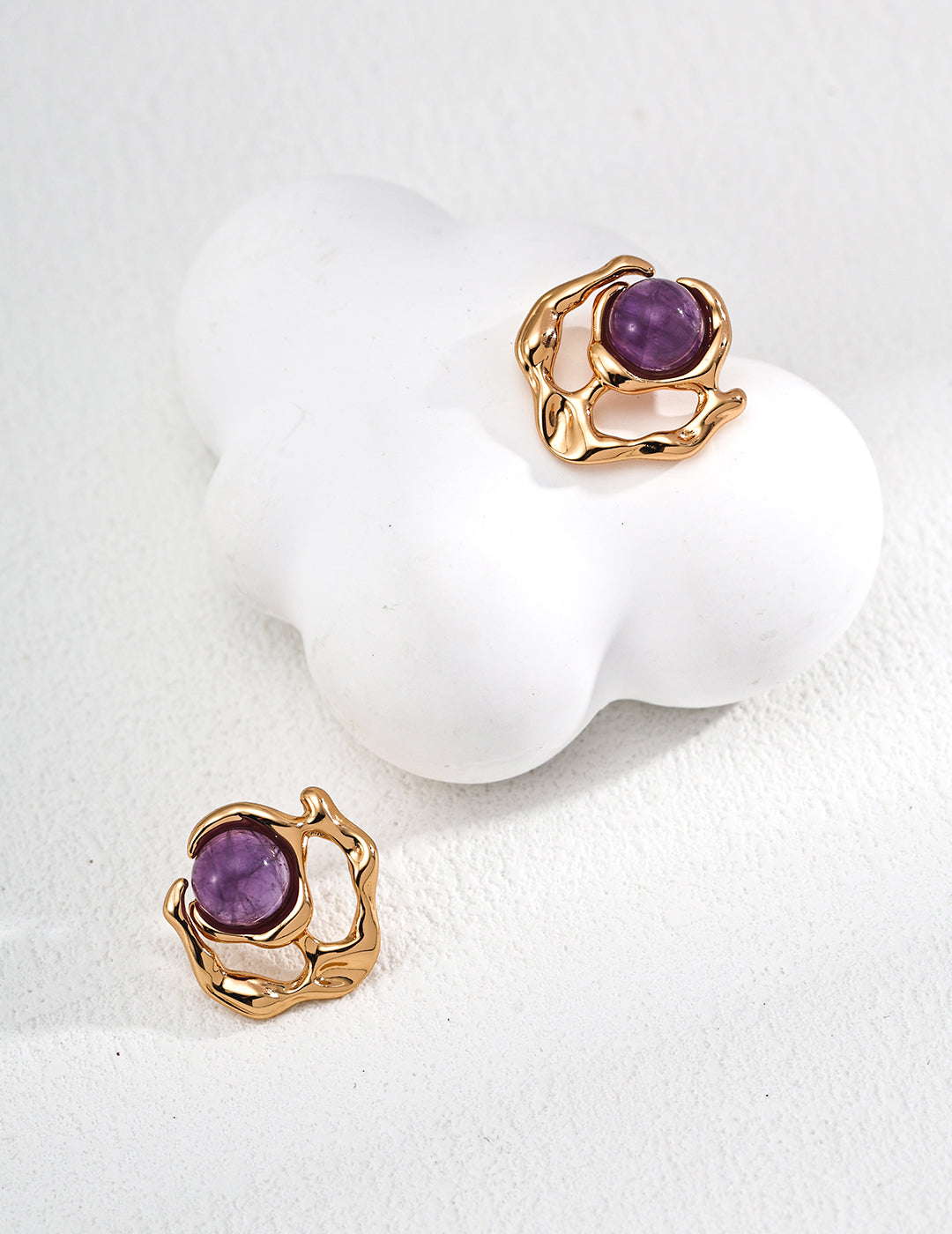 Vintage Amethyst Earrings — 18K Gold Vermeil, amethyst | SENLORE