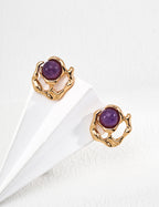 Vintage Amethyst Earrings — 18K Gold Vermeil, amethyst | SENLORE