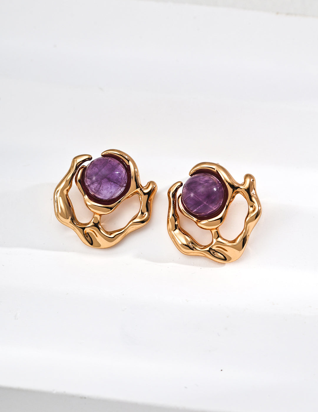 Vintage Amethyst Earrings — 18K Gold Vermeil, amethyst | SENLORE
