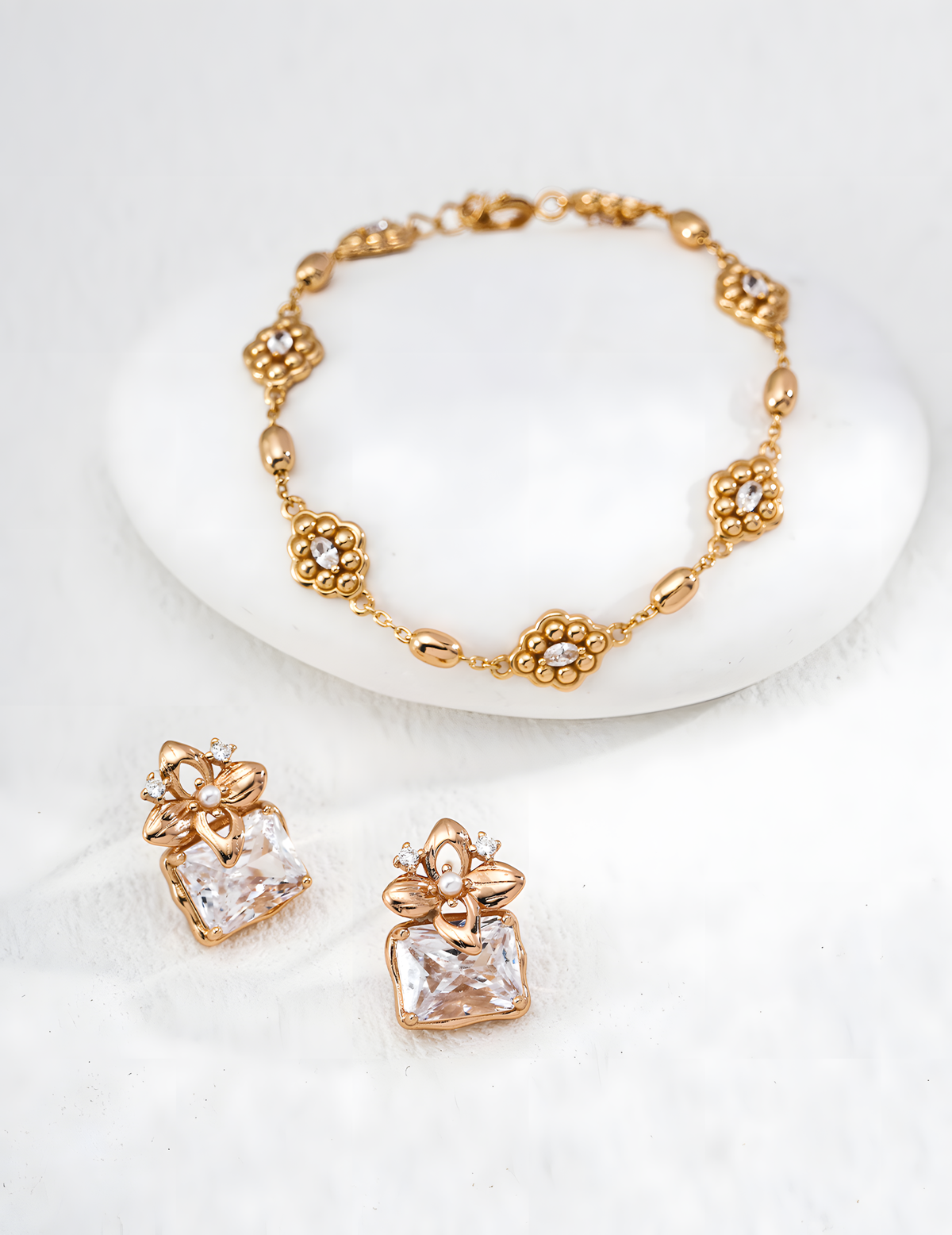 SENLORE French Style Zircon Earrings – Lifestyle Shot