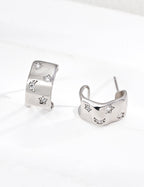 SENLORE Minimalist Zircon Earrings – Front View