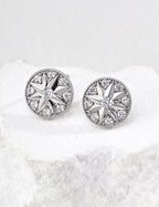 SENLORE Vintage Starburst Earrings – Side View