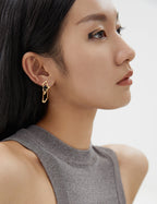 Lava Agate Earrings — 18K Gold Vermeil, black agate | SENLORE