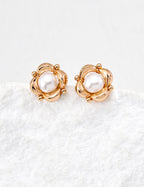 Pearl Blossom Earrings — Sterling Silver, 18K Gold Vermeil, natural freshwater pearl | SENLORE