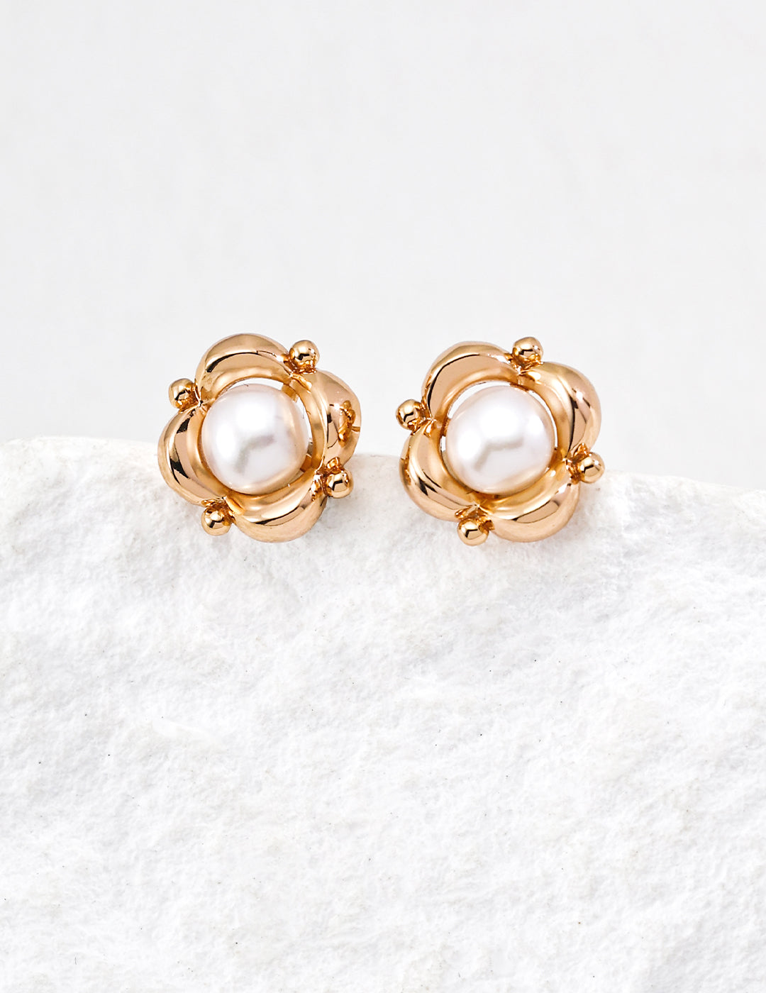 Pearl Blossom Earrings — Sterling Silver, 18K Gold Vermeil, natural freshwater pearl | SENLORE