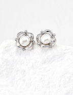 Pearl Blossom Earrings — Sterling Silver, 18K Gold Vermeil, natural freshwater pearl | SENLORE