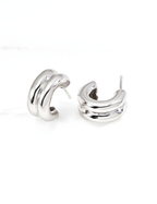 SENLORE Minimalist Stacked Hoop Earrings – Side View