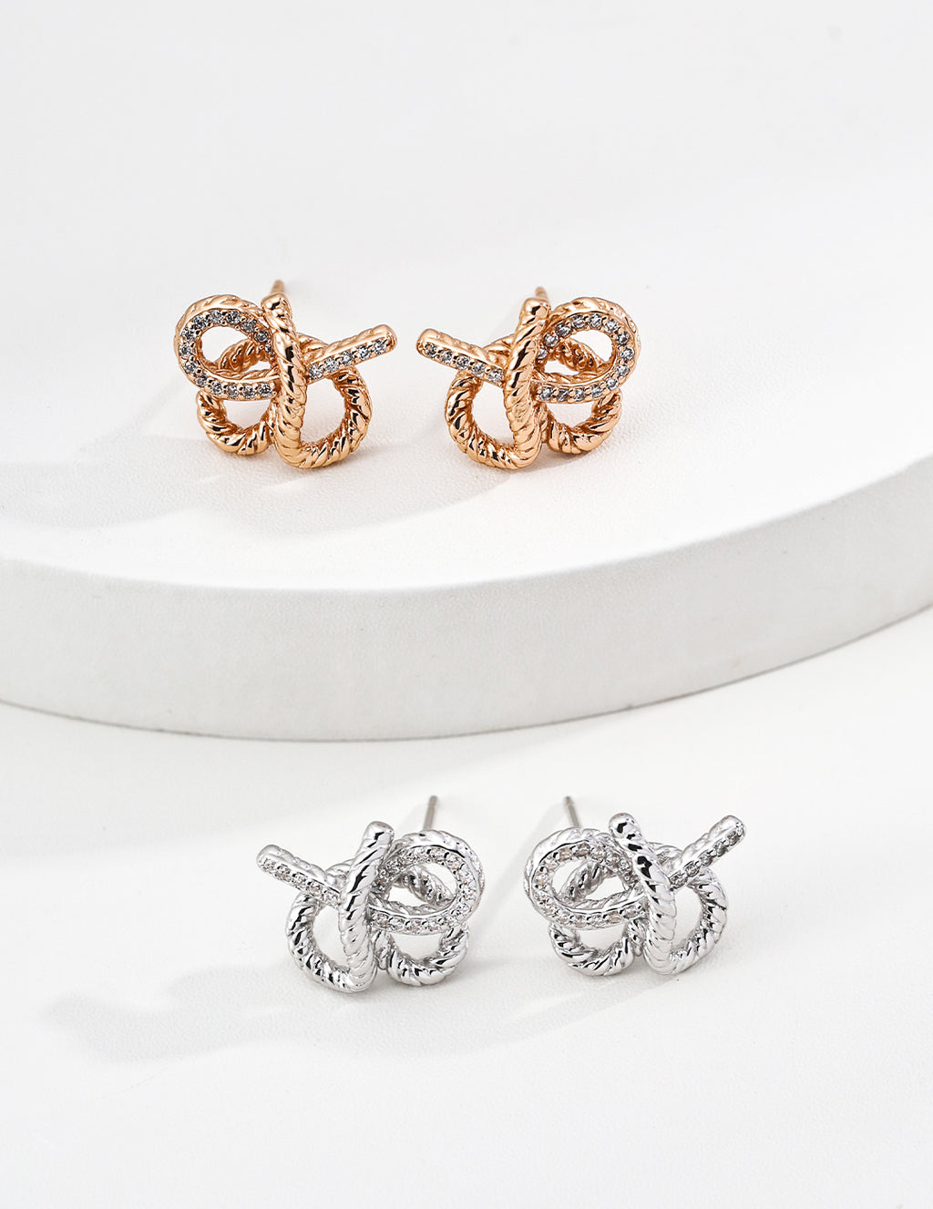 SENLORE Designer Zircon Earrings – Front View