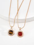 SENLORE Vintage Agate Tiger's Eye Necklace – Front View