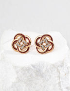 Vintage Enamel Zircon Earrings — 18K Gold Vermeil, cubic zirconia | SENLORE
