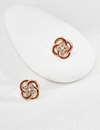 Vintage Enamel Zircon Earrings — 18K Gold Vermeil, cubic zirconia | SENLORE