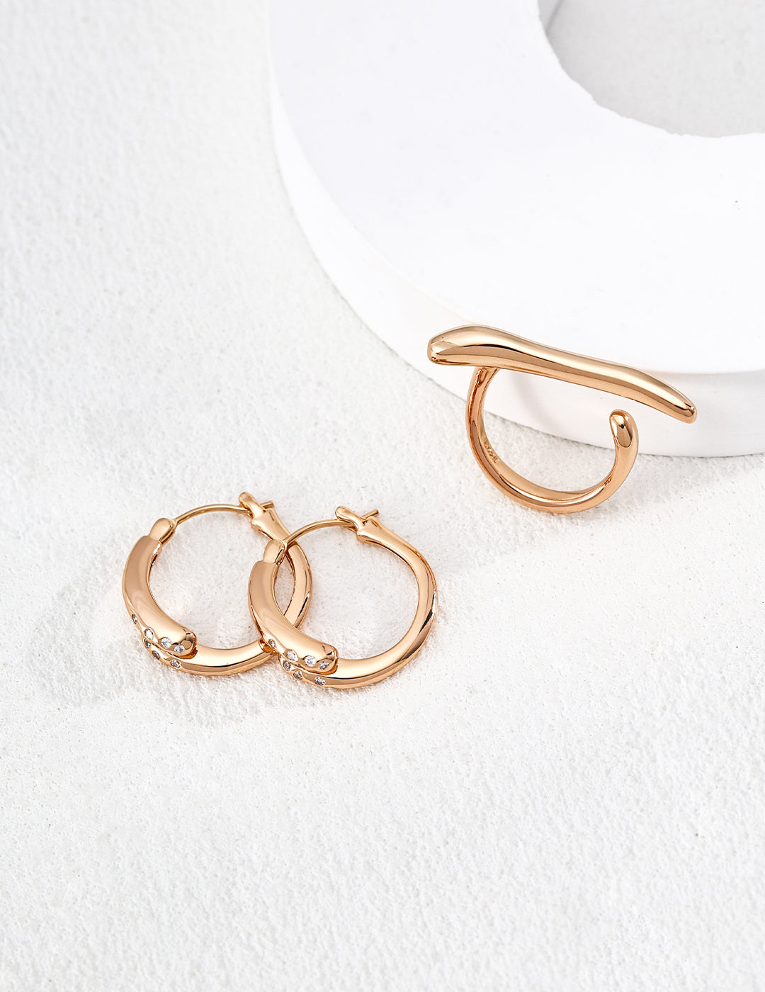 Versatile Everyday Earrings — 18K Gold Vermeil, natural freshwater pearl, cubic zirconia | SENLORE