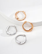 Versatile Everyday Earrings — 18K Gold Vermeil, natural freshwater pearl, cubic zirconia | SENLORE