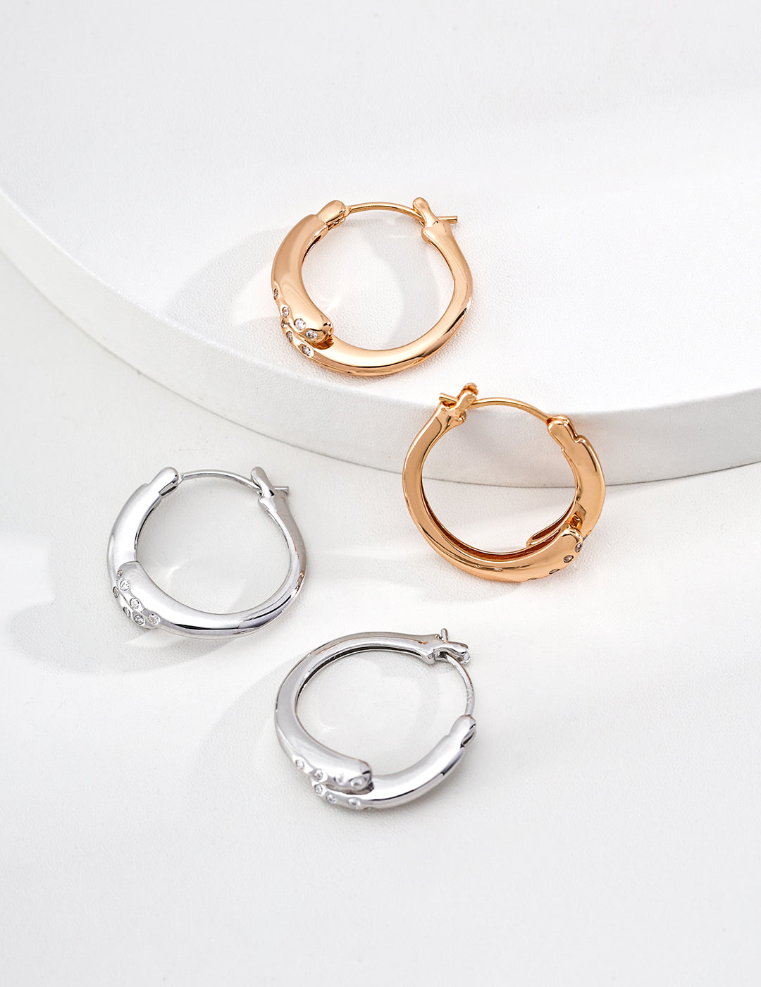Versatile Everyday Earrings — 18K Gold Vermeil, natural freshwater pearl, cubic zirconia | SENLORE