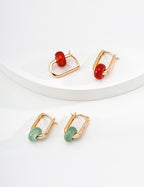 Abacus Bead Agate Earrings — 18K Gold Vermeil, agate | SENLORE