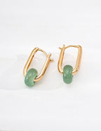 Abacus Bead Agate Earrings — 18K Gold Vermeil, agate | SENLORE