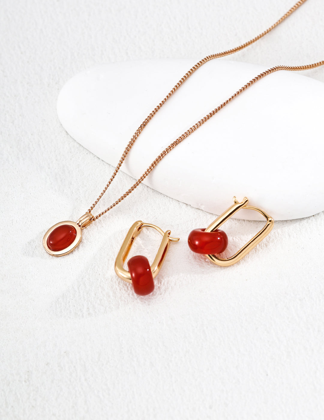 Abacus Bead Agate Earrings — 18K Gold Vermeil, agate | SENLORE
