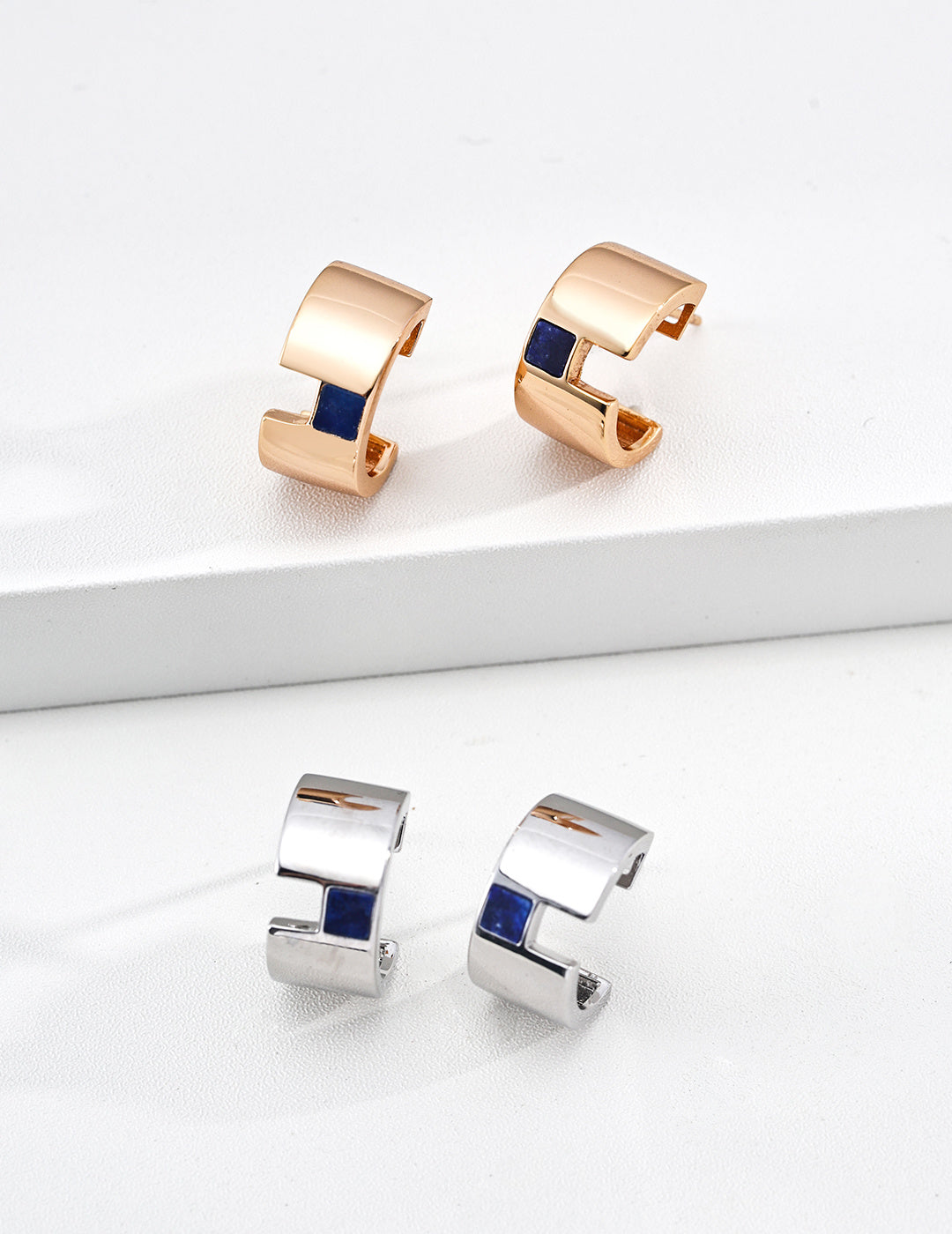 SENLORE Color Block Earrings – Front View