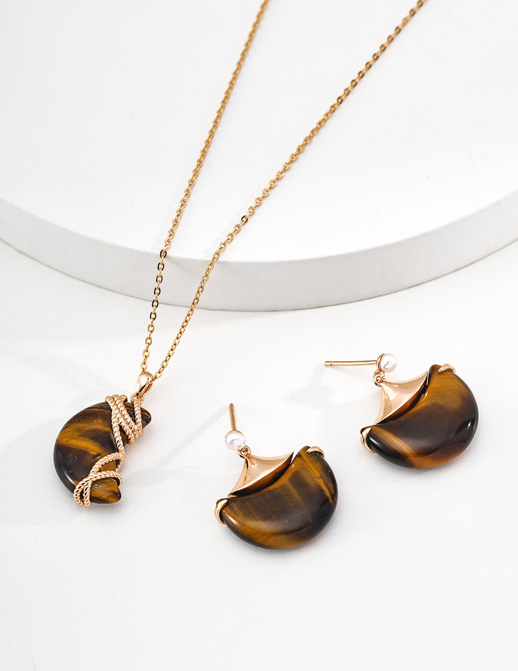 Tiger's Eye Fortune Pouch Earrings — 18K Gold Vermeil, tiger's eye | SENLORE