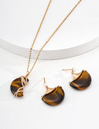 Tiger's Eye Fortune Pouch Earrings — 18K Gold Vermeil, tiger's eye | SENLORE