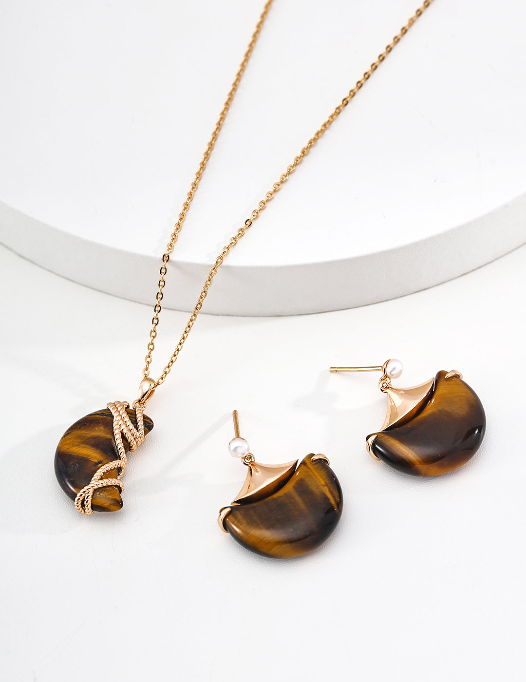 Tiger's Eye Fortune Pouch Earrings — 18K Gold Vermeil, tiger's eye | SENLORE