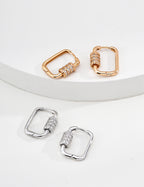 SENLORE Password Hoop Earrings – Front View