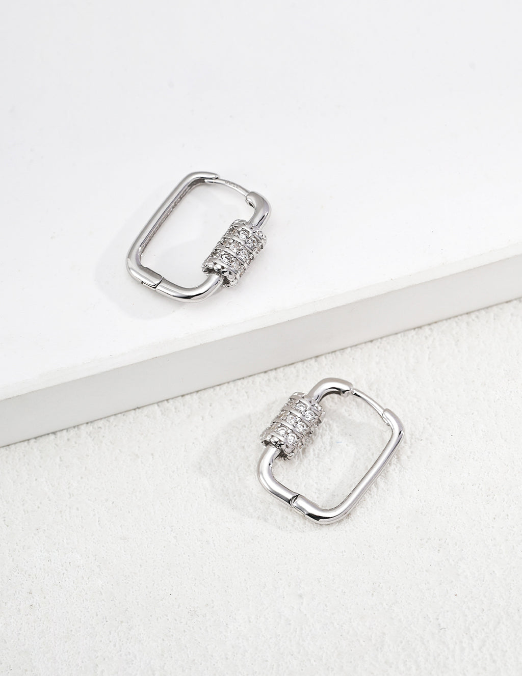 SENLORE Password Hoop Earrings – Side View
