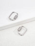 SENLORE Password Hoop Earrings – Side View