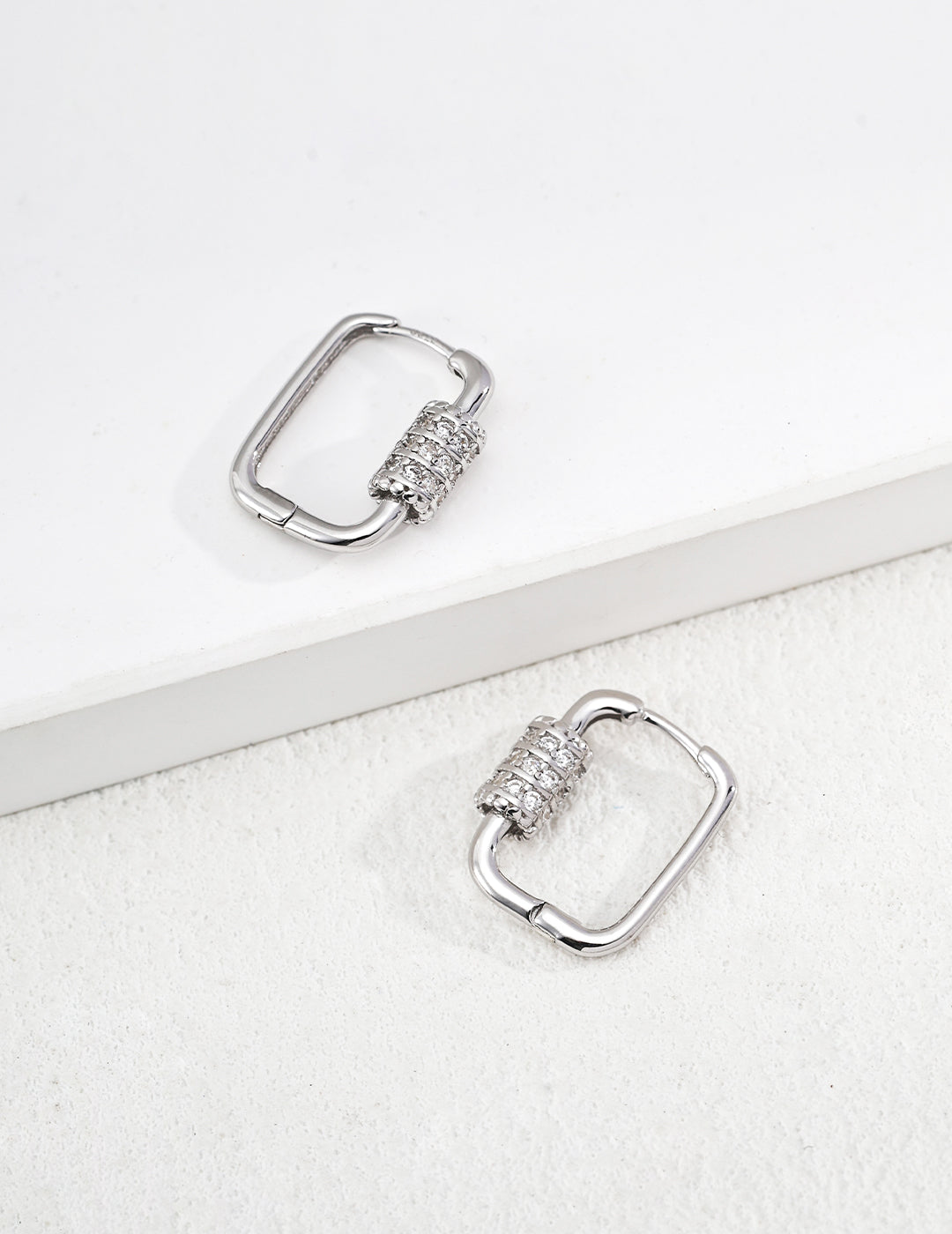 SENLORE Password Hoop Earrings – Side View
