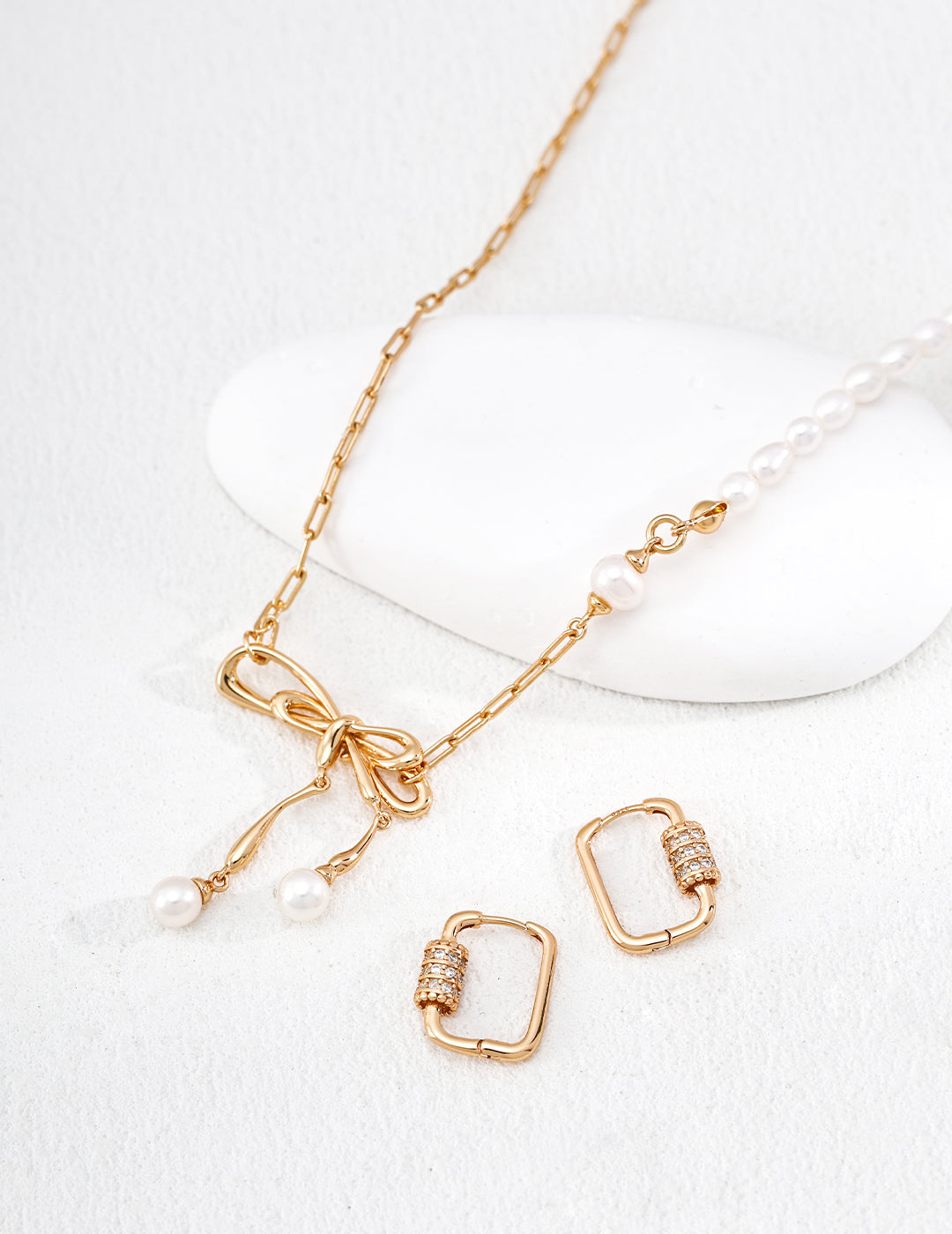 SENLORE Password Hoop Earrings – Lifestyle Shot