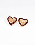 SENLORE Heart Earrings – Detail Close-up