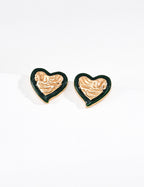 SENLORE Heart Earrings – Side View
