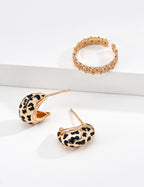 SENLORE Leopard Enamel Earrings – Lifestyle Shot