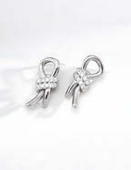 SENLORE Minimalist Knot Earrings – Side View