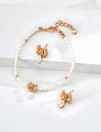 SENLORE Gold-plated Zircon Earrings – Lifestyle Shot