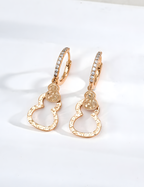 SENLORE Good Luck Gourd Earrings – Detail Close-up