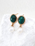 SENLORE Natural Pearl Earrings – Front View