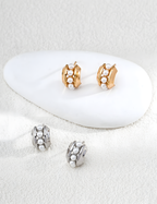 SENLORE Fashion Shell Pearl Earrings – Front View