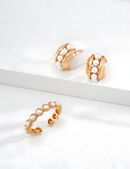 SENLORE Fashion Shell Pearl Earrings – Lifestyle Shot