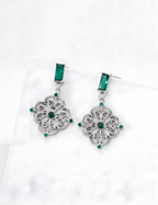 SENLORE Vintage Court Zircon Earrings – Side View