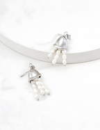SENLORE Wind Chime Pearl Earrings – Side View