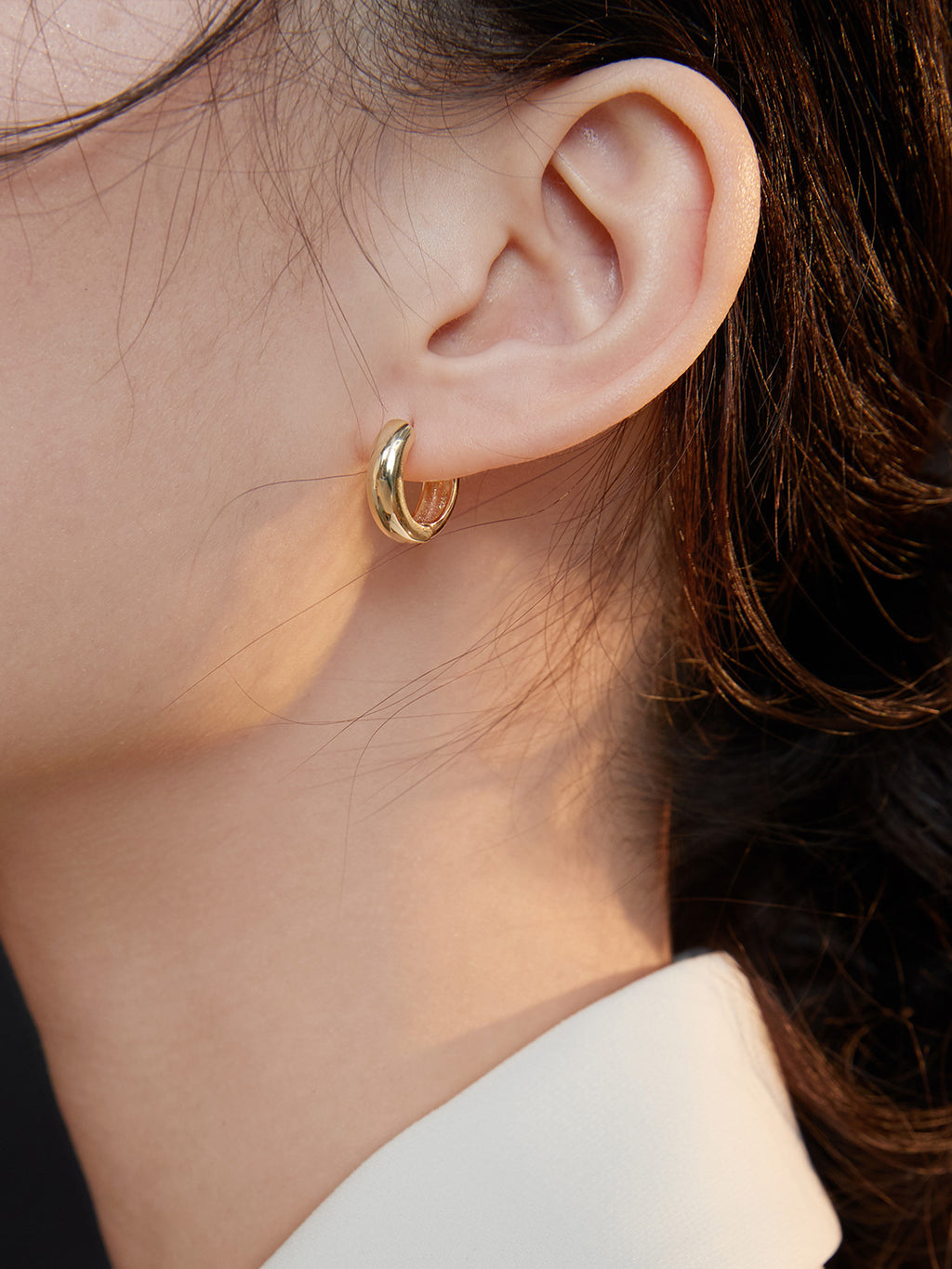 Mirror Silver Earrings — Sterling Silver, 18K Gold Vermeil | SENLORE