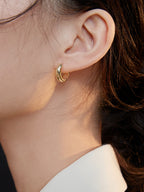 Mirror Silver Earrings — Sterling Silver, 18K Gold Vermeil | SENLORE