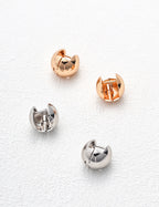 Minimal 3D Sphere Earrings — Sterling Silver, 18K Gold Vermeil | SENLORE