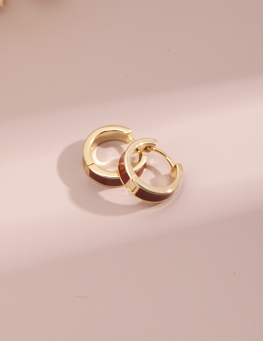 Chinese Red Enamel Drop Earrings — 18K Gold Vermeil | SENLORE