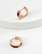 Chinese Red Enamel Drop Earrings — 18K Gold Vermeil | SENLORE