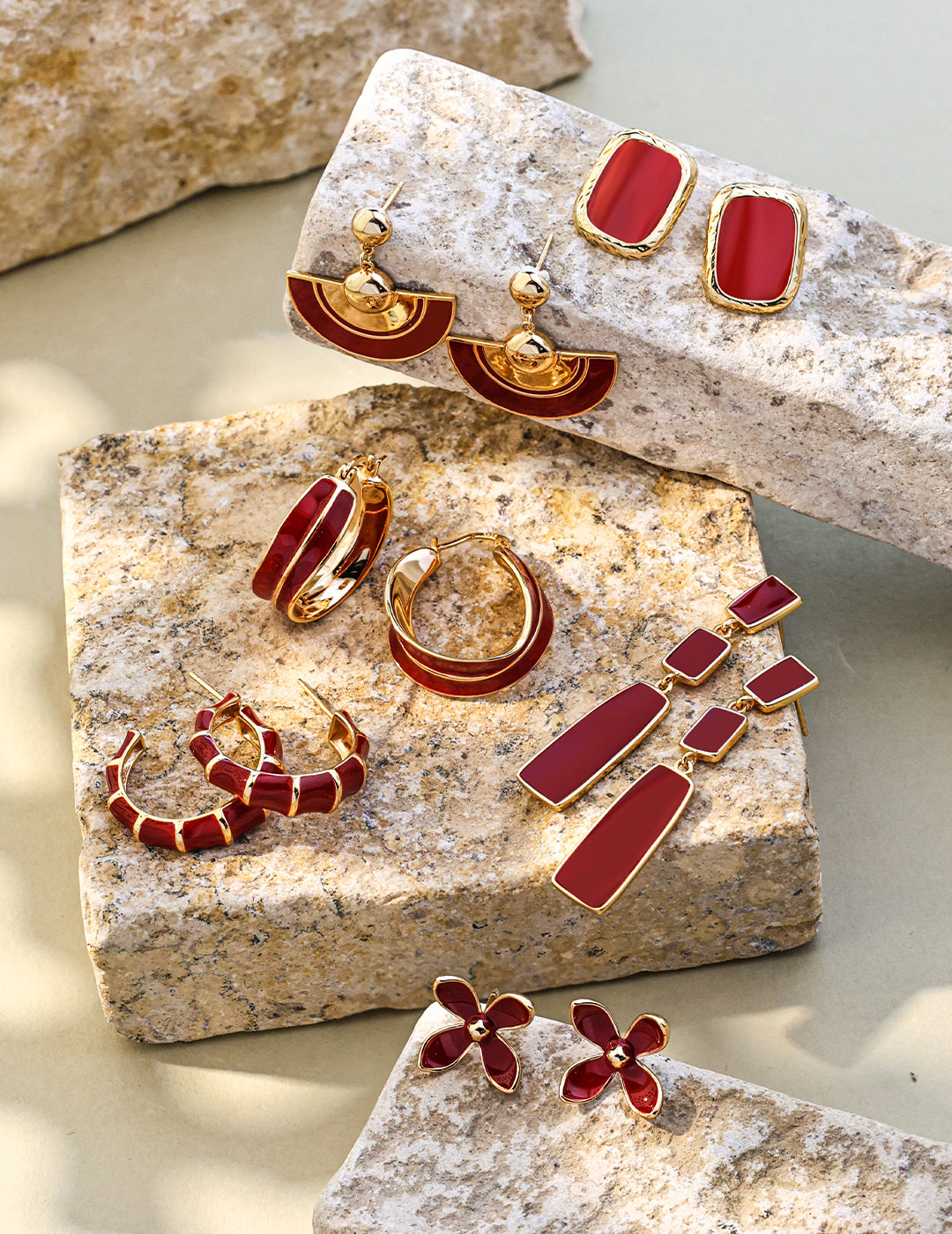 Exotic Chinese Enamel Earrings — 18K Gold Vermeil | SENLORE