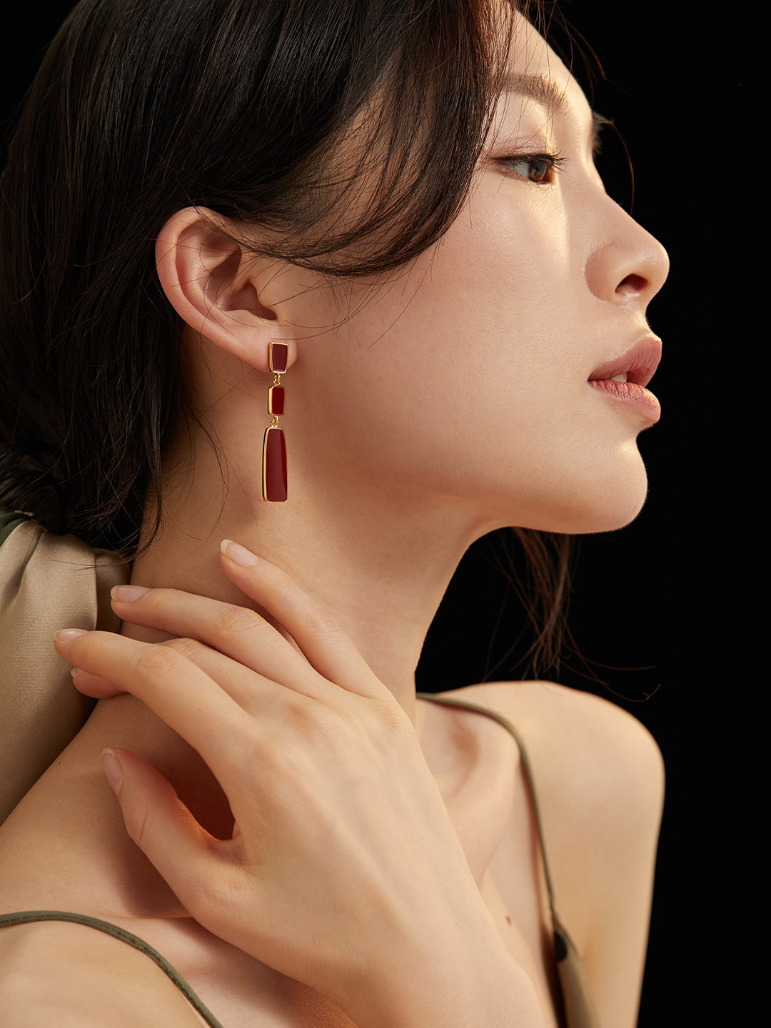 Exotic Chinese Enamel Earrings — 18K Gold Vermeil | SENLORE